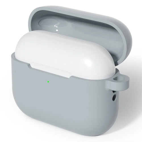 For AirPods Pro 3 Silicone Case Anti-scratch Earphone Protective Cover - Grey - 1