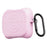 Silicone Case for Samsung Galaxy Buds3 FE / Buds3 Pro / Buds3 Wave Texture Earphone Protective Cover with Carabiner - Pink - 1