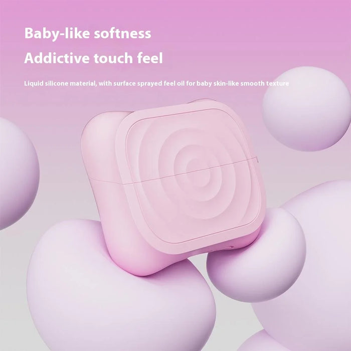 Silicone Case for Samsung Galaxy Buds3 FE / Buds3 Pro / Buds3 Wave Texture Earphone Protective Cover with Carabiner - Pink - 2
