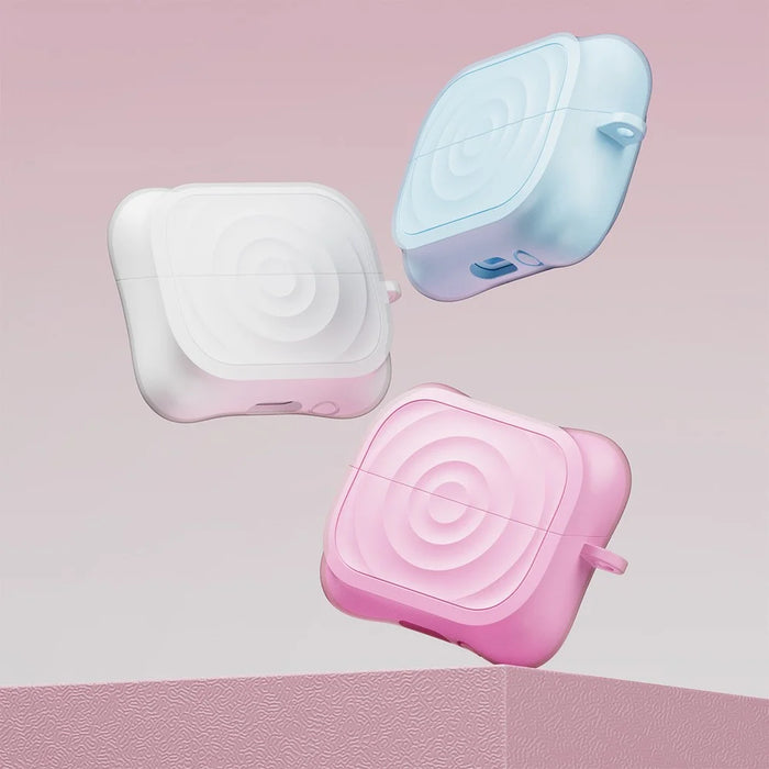Silicone Case for Samsung Galaxy Buds3 FE / Buds3 Pro / Buds3 Wave Texture Earphone Protective Cover with Carabiner - Pink - 7