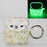 For AirPods Pro 3 Earphone Case Biodegradable TPU Earbuds Luminous Protective Cover with Ring Buckle - Luminous Green - 1