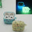 For AirPods Pro 3 Earphone Case Biodegradable TPU Earbuds Luminous Protective Cover with Ring Buckle - Luminous Green - 6