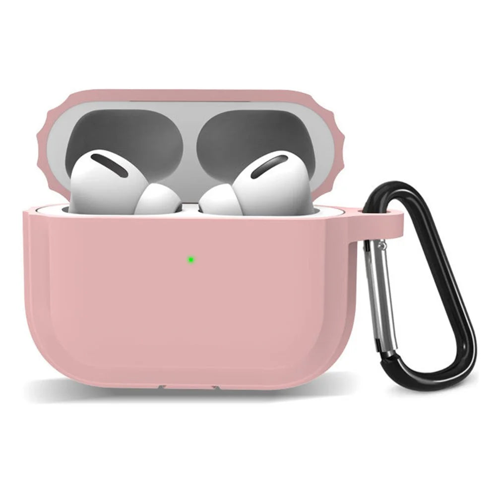 For AirPods Pro 3 Silicone Case Full Protection Earphone Cover with Carabiner - White - 2