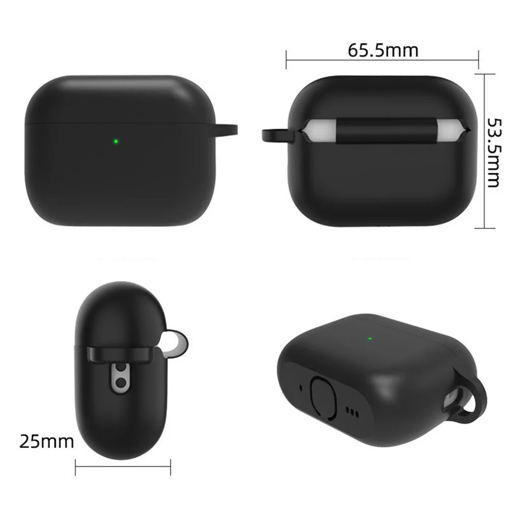 For AirPods Pro 3 Silicone Case Earphone Cover with Carabiner / Cleaning Pen - White - 5