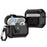 For AirPods 4 Earbuds Case One-Press Open TPU + PC Earphone Protective Cover with Carabiner - Solid Black - 1