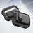 For AirPods 4 Earbuds Case One-Press Open TPU + PC Earphone Protective Cover with Carabiner - Solid Black - 3