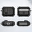 For AirPods 4 Earbuds Case One-Press Open TPU + PC Earphone Protective Cover with Carabiner - Solid Black - 7