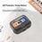 For AirPods 4 Silicone Case Retro Cassette Style Earphone Protective Cover with Strap - Yellow + Blue - 2