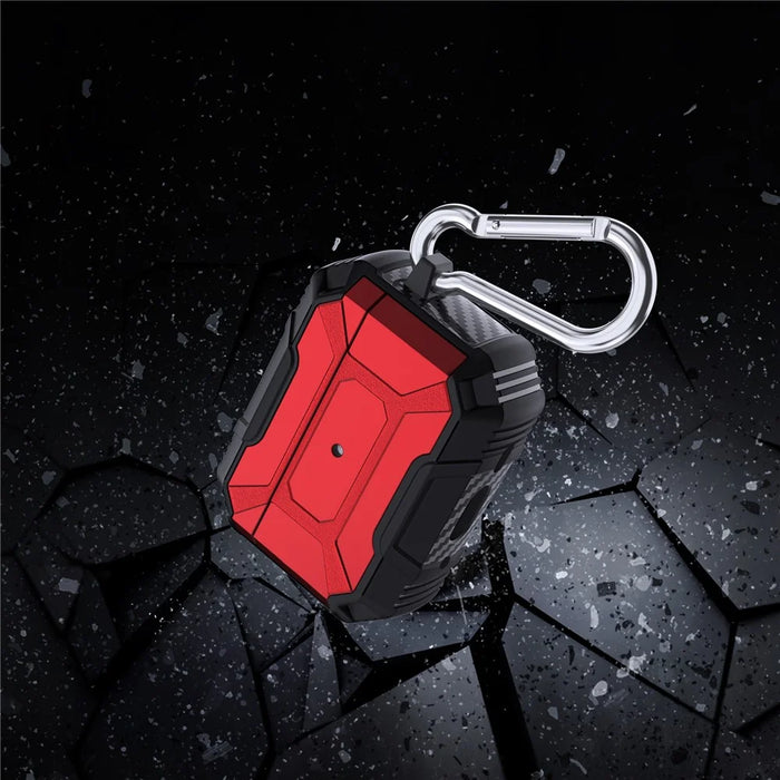 For AirPods Pro 3 Case Wireless Earphones PC TPU Protective Cover - Red - 4