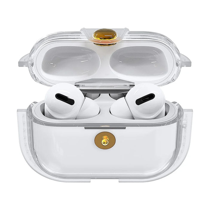 For AirPods Pro 3 Case Magnetic Crystal TPU Earphone Protective Cover - Transparent - 2