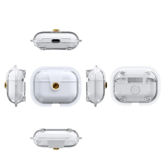For AirPods Pro 3 Case Magnetic Crystal TPU Earphone Protective Cover - Transparent - 6
