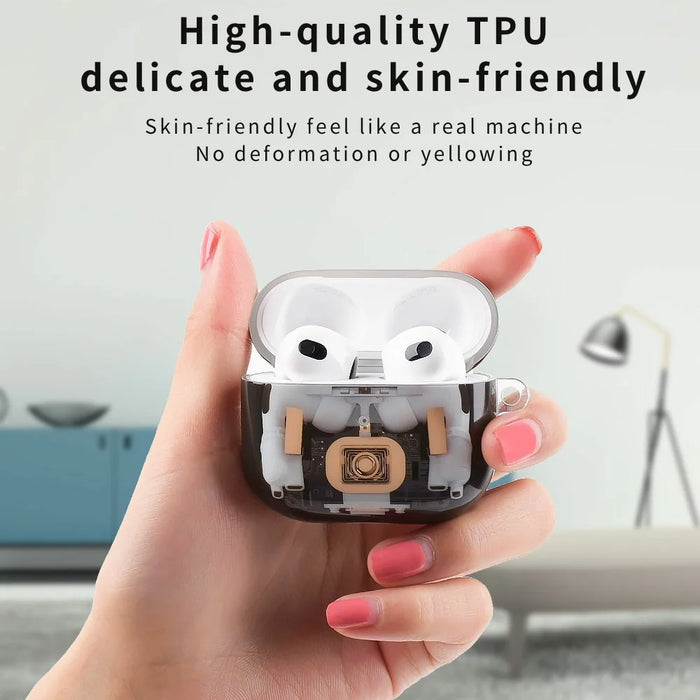 For AirPods Pro 3 Earphone Case Mechanical Structure TPU Drop-Proof Protective Cover - 2