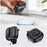 For AirPods Pro 3 Earphone Case with Phone Stand Automatic Lock PC PU Earphone Cover - All Black - 3