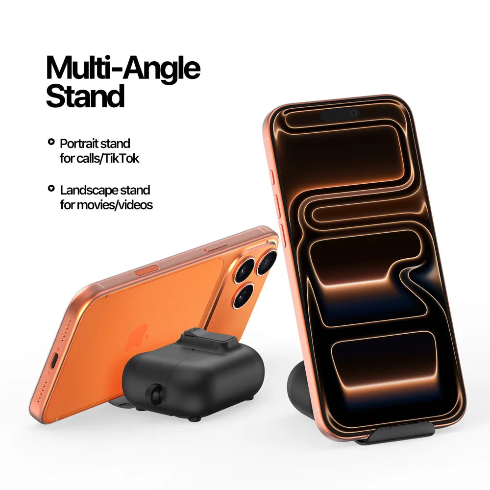 DUX DUCIS For AirPods Pro 3 Earphone Case  PECQ Series Multi-Angle Stand PC+TPU Cover with Hook - Black - 6