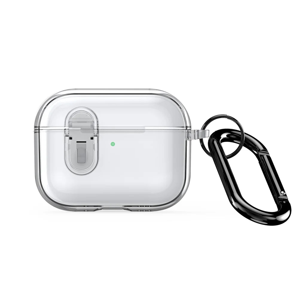 DUX DUCIS For AirPods Pro 3 Earphone Case  PECL Series PC+TPU Bluetooth-compatible Earphone Cover with Hook - Clear - 1