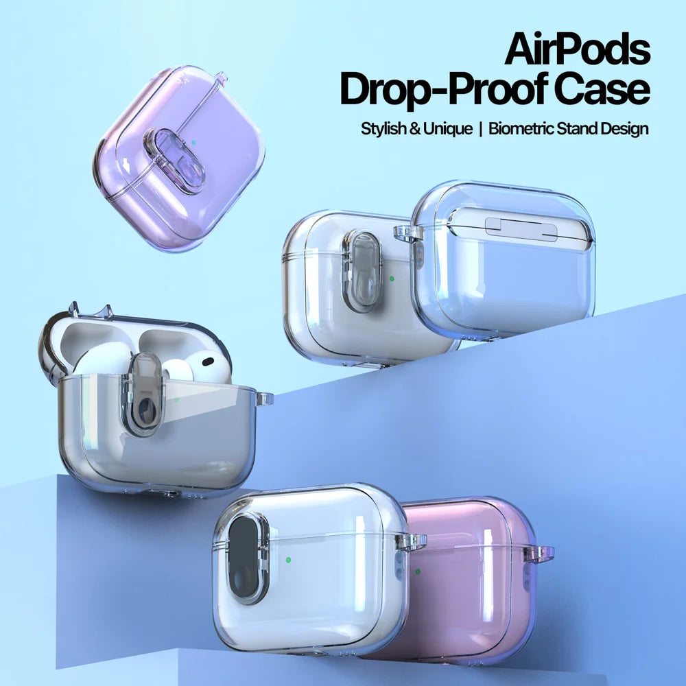 DUX DUCIS For AirPods Pro 3 Earphone Case  PECL Series PC+TPU Bluetooth-compatible Earphone Cover with Hook - Clear - 3