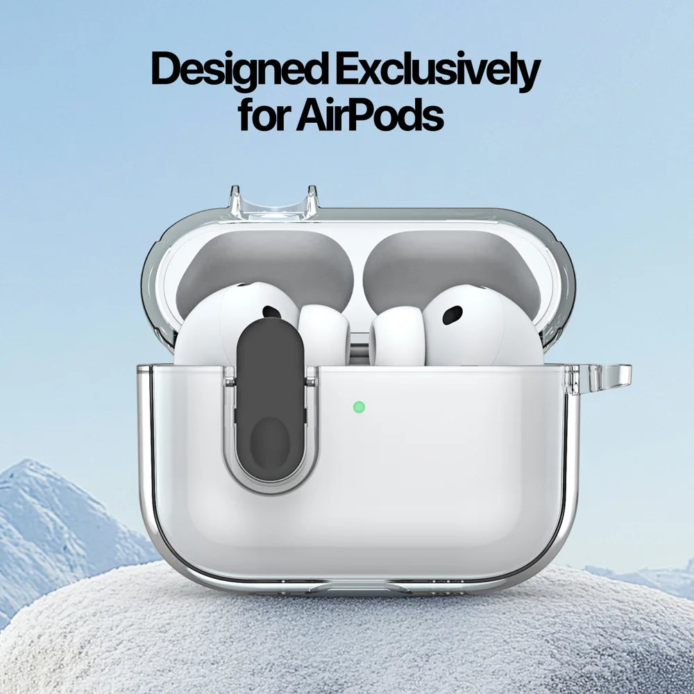 DUX DUCIS For AirPods Pro 3 Earphone Case  PECL Series PC+TPU Bluetooth-compatible Earphone Cover with Hook - Clear - 4