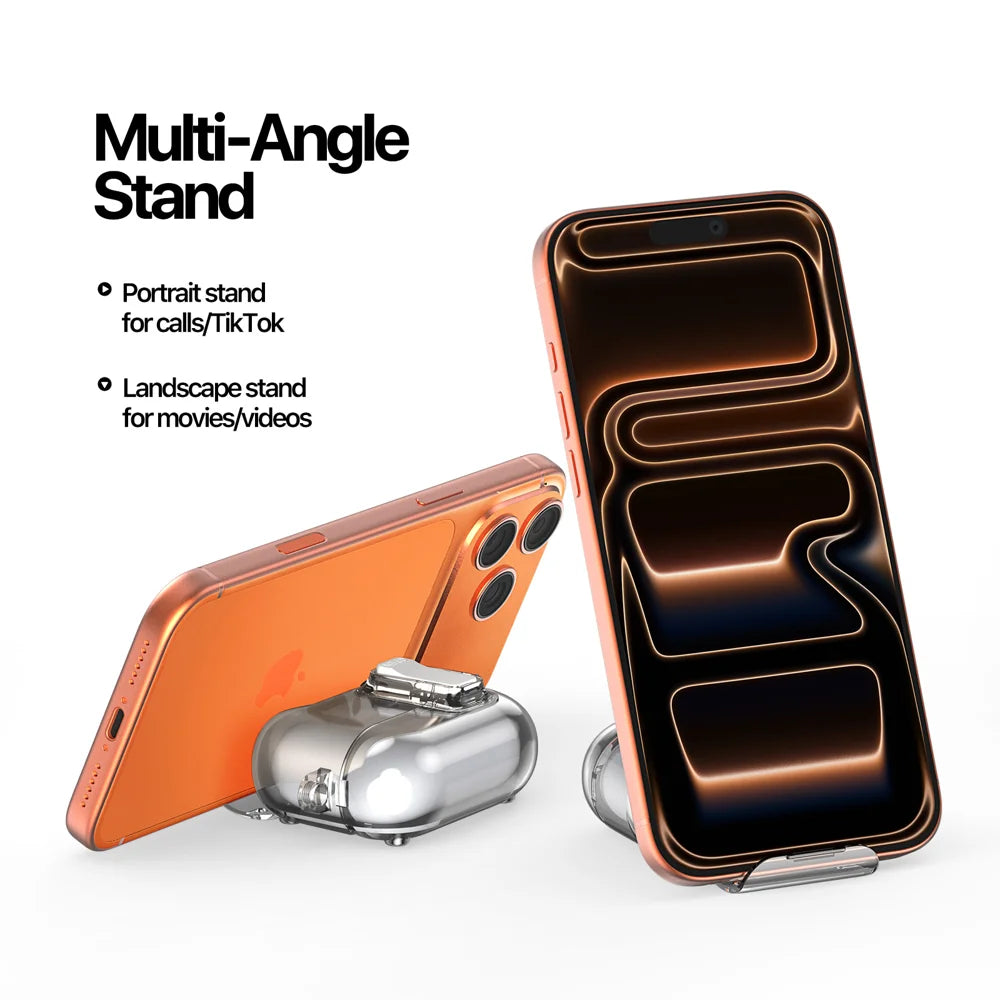 DUX DUCIS For AirPods Pro 3 Earphone Case  PECR Series PC+TPU Cover with Phone Holder and Hook - Clear - 7