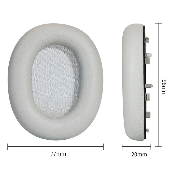 For Sony WH-1000XM6 Headphones Replacement Protein Leather Ear Pads Cushions with Pry Tool - Silver - 4