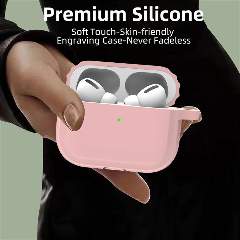 For AirPods Pro 3 Silicone Protective Case Anti Slip Earphone Protective Cover with Keychain - Mint Green - 4