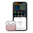 For AirPods Pro 3 Earphone Case Litchi Texture Genuine Cow Leather Earbud Protective Cover - Pink - 3