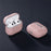 For AirPods Pro 3 Earphone Case Litchi Texture Genuine Cow Leather Earbud Protective Cover - Pink - 4