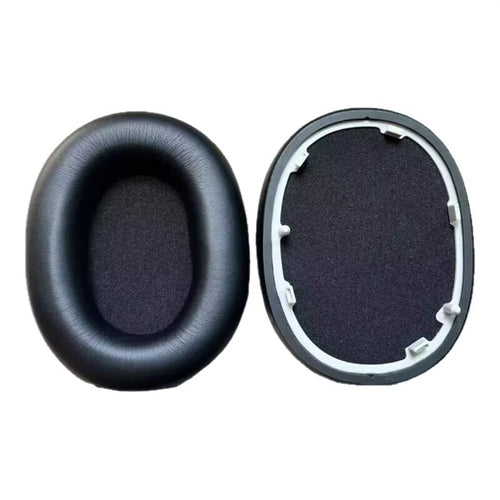 1 Pair For Sony WH-1000XM6 Noise Cancelling Headphones Replacement Ear Pads Protein Leather Cushions - Black - 1