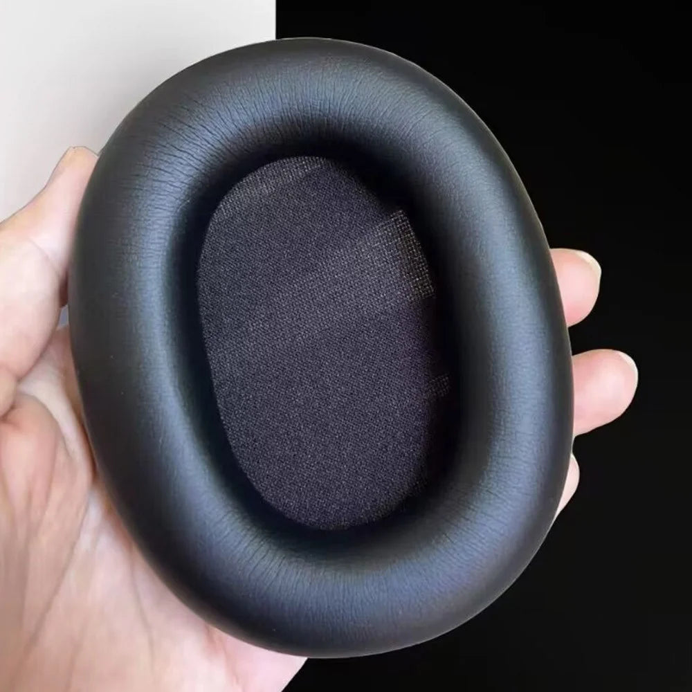 1 Pair For Sony WH-1000XM6 Noise Cancelling Headphones Replacement Ear Pads Protein Leather Cushions - Black - 4