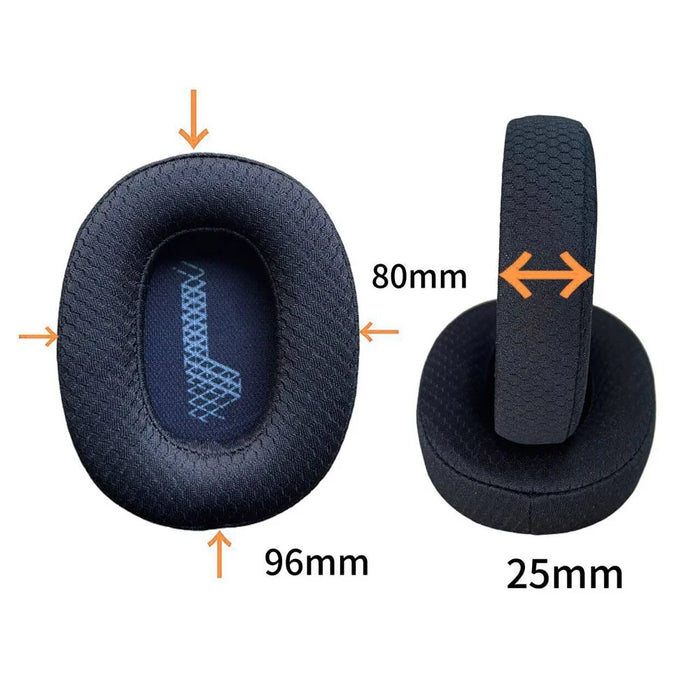 For JBL Live 500BT Headphone Ear Pads Breathable Mesh Fabric Replacement Over Ear Headset Cushions - Black - 6