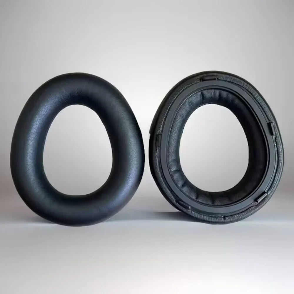 1 Pair For Beyerdynamic Aventho 300 Wireless Over-ear Headphones Replacement Ear Pads Protein Leather Cushions - Black - 2