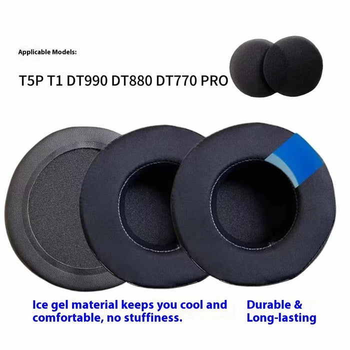 1Pair Replacement Earpads for Beyerdynamic DT 770 / DT 880 / DT 990 Pro / DT 440 / T1 / T5p Ice Ear Pads Headset Cushions with Foam - Gel - 2