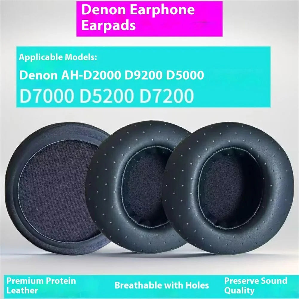 1Pair Headphone Earpads For Denon AH-D7000 / AH-D5200 / AH-D9200 / AH-D7200 Replacement Ear Cushions Protein Leather + Memory Foam - 4