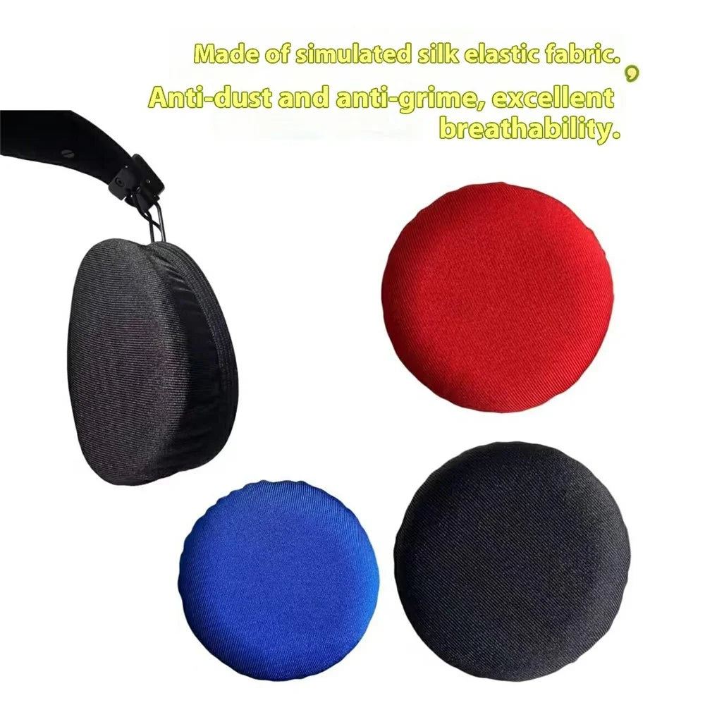 1Pair Headphone Ear Pads Dust Cover Stretchable Protective Cover for Over-Ear Headset Earpads - Grey / S - 5