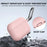 AHASTYLE WG184 For AirPods Pro 3 Case Split Design Thickened Silicone Earphone Cover with Carabiner - Pink - 5