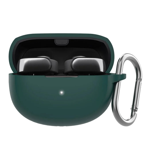 AHASTYLE WG147 For Bose Ultra Open Earbuds Silicone Case Integrated Design Protective Cover with Carabiner - Green - 1