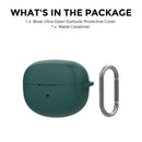 AHASTYLE WG147 For Bose Ultra Open Earbuds Silicone Case Integrated Design Protective Cover with Carabiner - Green - 7