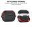 AHASTYLE WG109 For Apple AirPods Pro / Pro 2 Case TPU Bluetooth-Compatible Earphone Protective Cover with Strap - Black + Red - 4