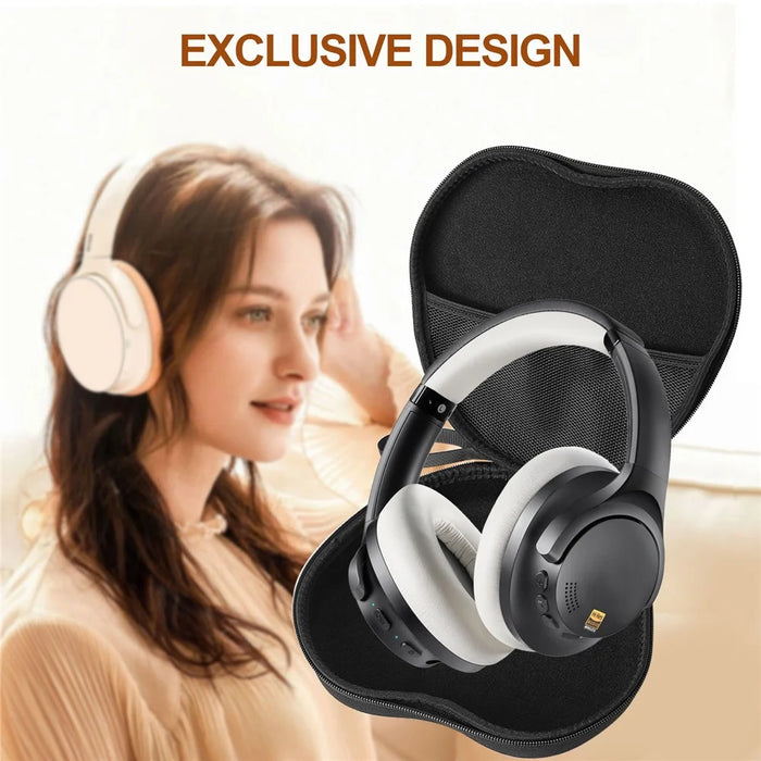 For 1Mii Y8+ Headphone Case EVA Hard Shell Storage Bag With Cleaning Pen Set - Black - 2