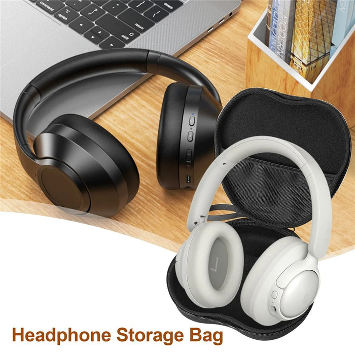 For 1MORE HQ31 Headphone Case EVA Hard Shell Storage Bag With Cleaning Pen Set - Black - 3