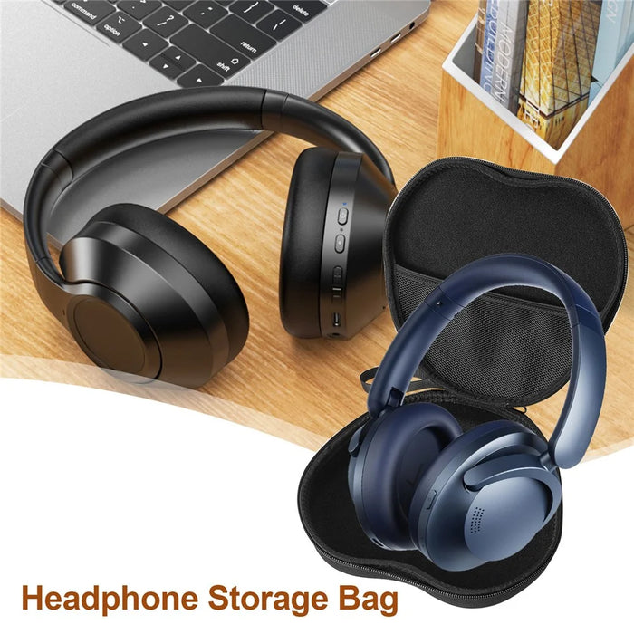 For 1MORE HQ51 Headphone Case EVA Hard Shell Storage Bag With Cleaning Pen Set - Black - 3