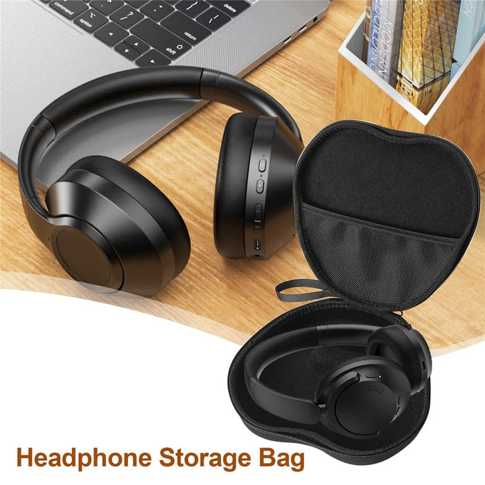 For 1MORE SonoFlow Headphone Case EVA Hard Shell Storage Bag With Cleaning Pen Set - Black - 3