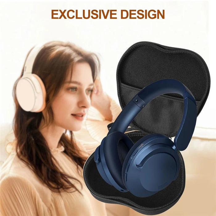 For 1MORE SonoFlow Pro Headphone Case EVA Hard Shell Storage Bag With Cleaning Pen Set - Black - 2
