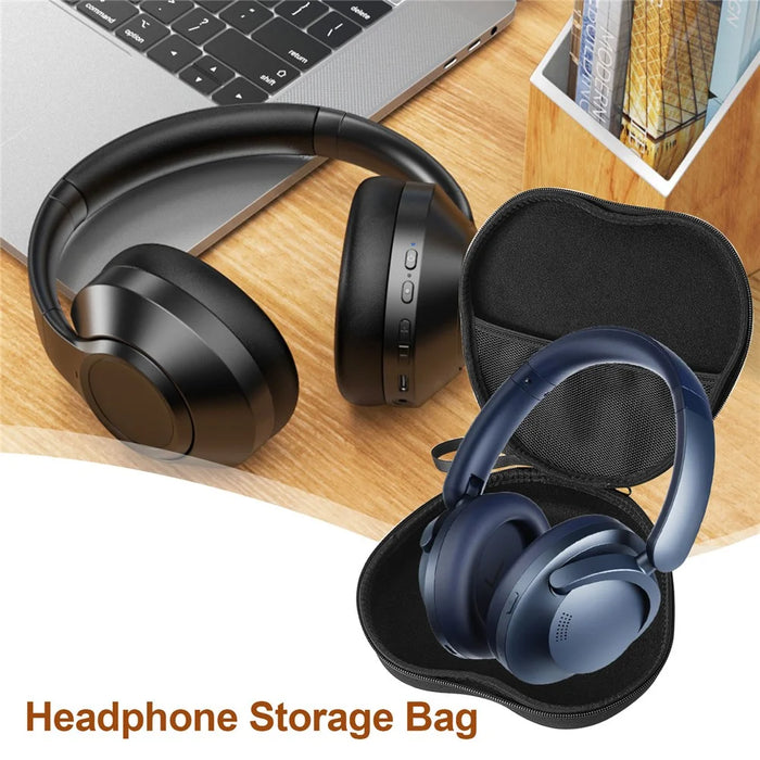 For 1MORE SonoFlow Pro Headphone Case EVA Hard Shell Storage Bag With Cleaning Pen Set - Black - 3