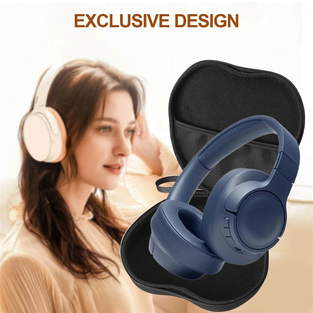 For JBL Tune 760NC Headphone Case EVA Hard Shell Storage Bag With Cleaning Pen Set - Black - 2