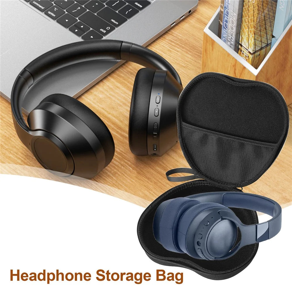For JBL Tune 760NC Headphone Case EVA Hard Shell Storage Bag With Cleaning Pen Set - Black - 3