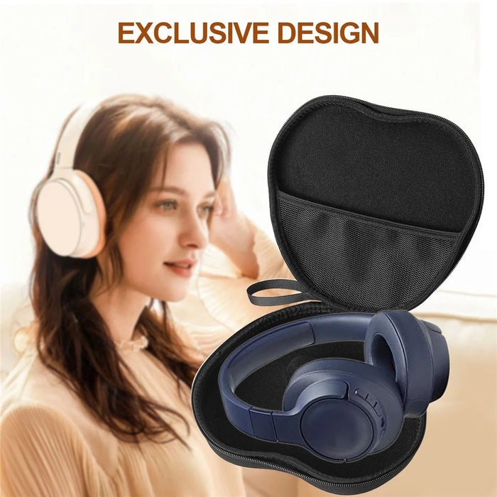 For JBL Tune 750NC Headphone Case EVA Hard Shell Storage Bag With Cleaning Pen Set - Black - 2