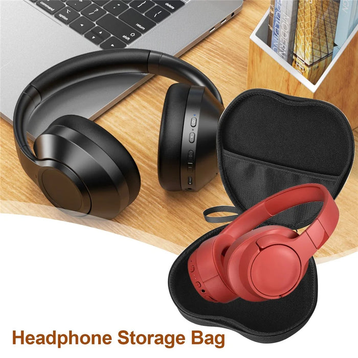 For JBL Tune 750NC Headphone Case EVA Hard Shell Storage Bag With Cleaning Pen Set - Black - 3