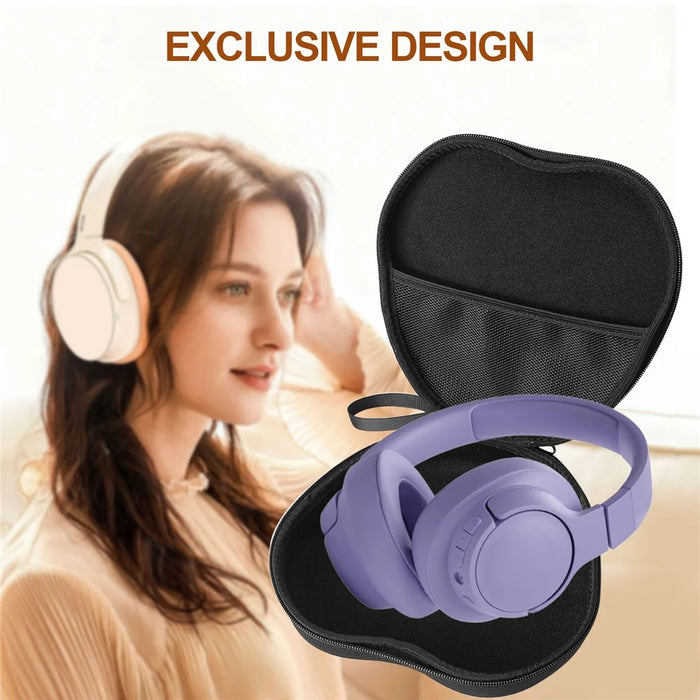 For JBL Tune 720BT Headphone Case EVA Hard Shell Storage Bag With Cleaning Pen Set - Black - 2