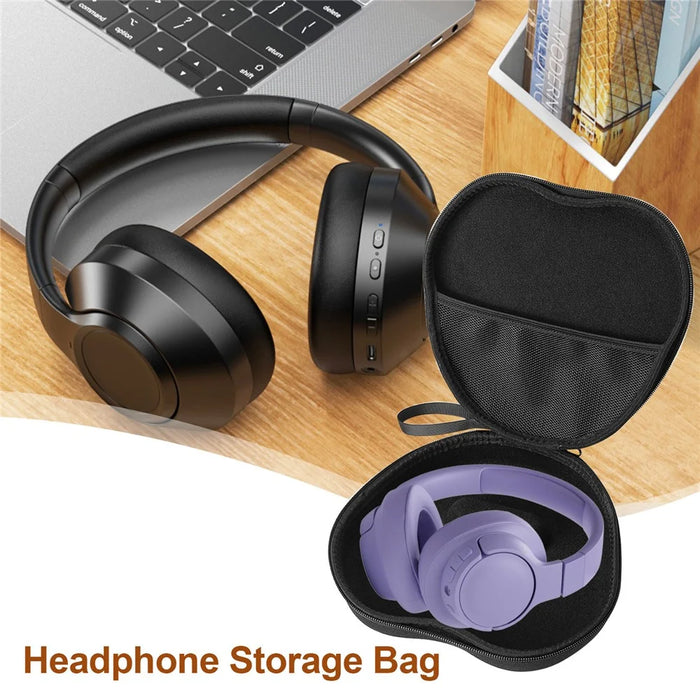 For JBL Tune 720BT Headphone Case EVA Hard Shell Storage Bag With Cleaning Pen Set - Black - 3