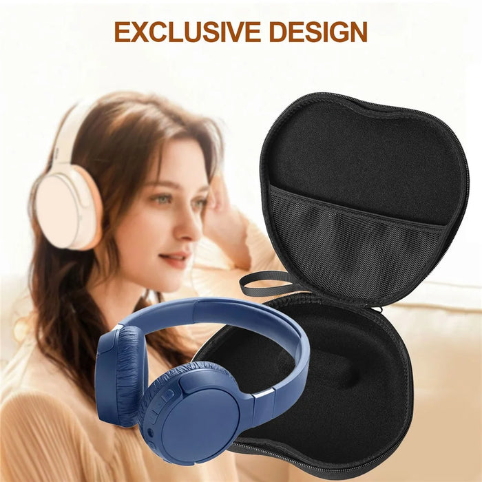 For JBL Tune 660NC Headphone Case EVA Hard Shell Storage Bag With Cleaning Pen Set - Black - 2